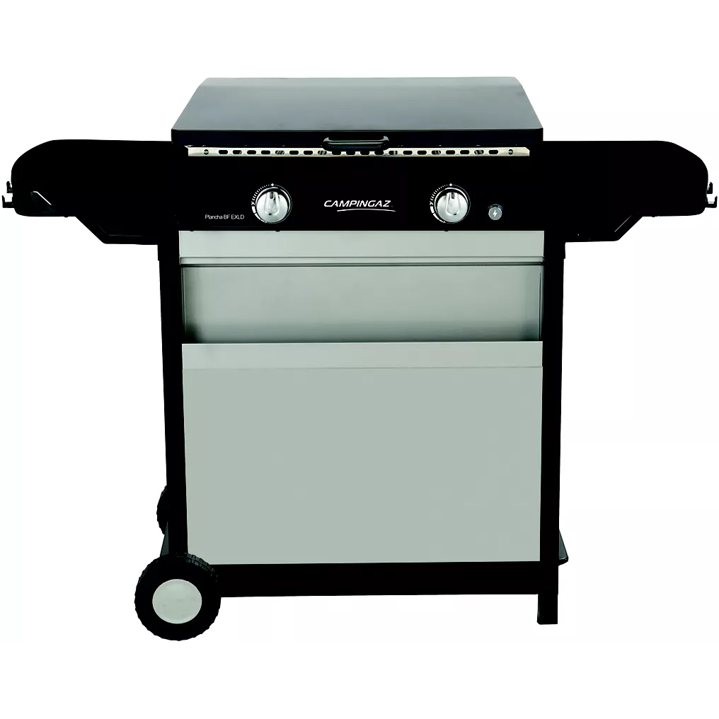 Plancha gaz CAMPINGAZ BLUE FLAME EXLD 2 brûleurs sur chariot, 60x40 cm – Image 7