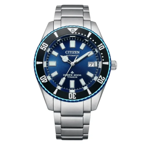 Montre Citizen Promaster Marine Fujitsubo Super Titanium automatique cadran bleu bracelet titane 41 mm