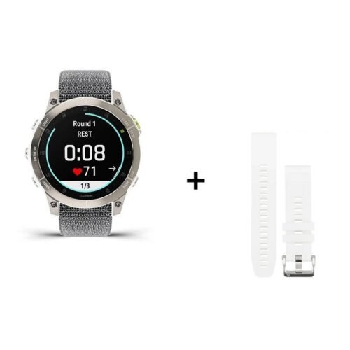 Montre Garmin EPIX Gen 2 Sapphire Titane 47 mm + bracelet nylon gris