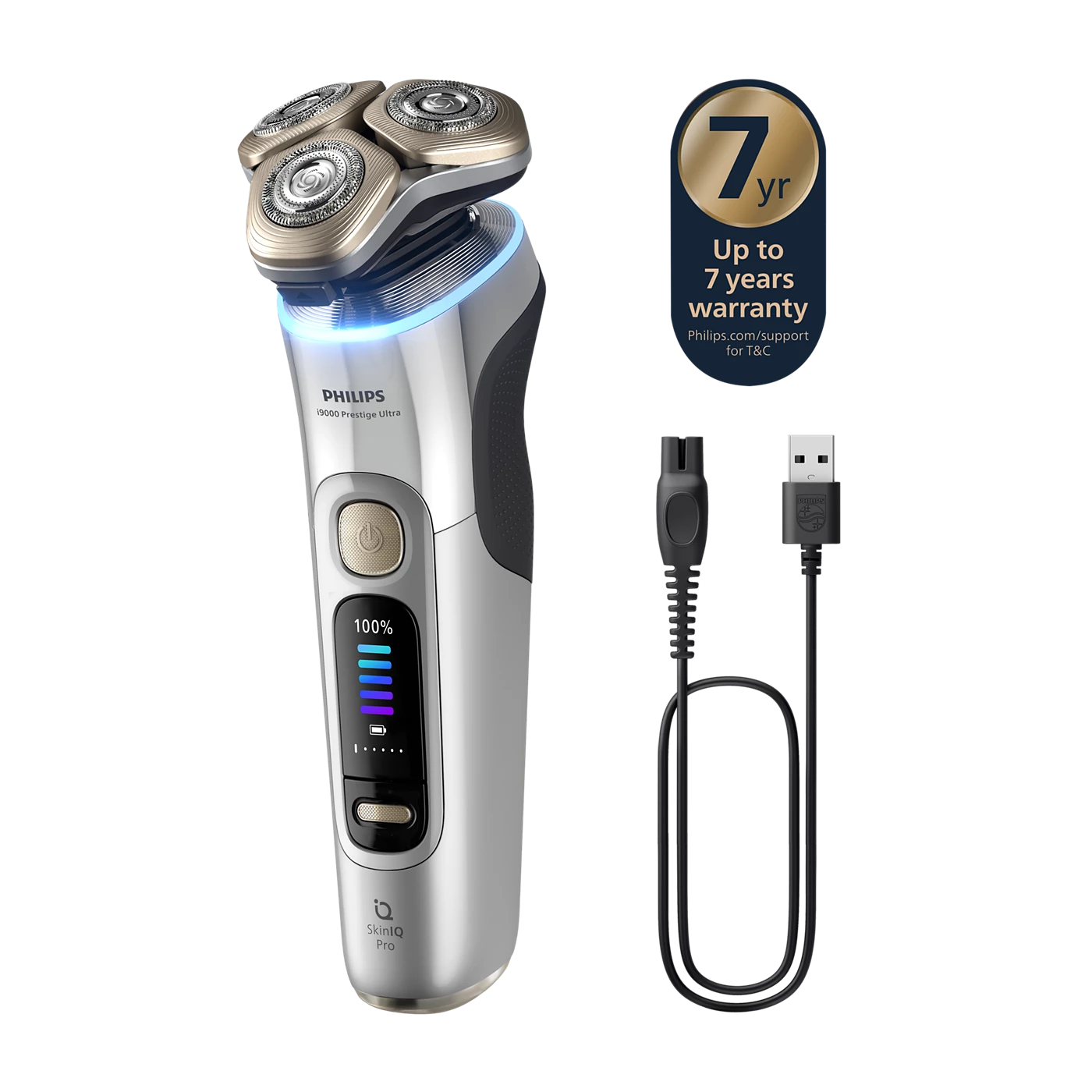 Philips Rasoir i9000 Prestige Ultra électrique 100 % étanche avec SkinIQ Pro – Image 2