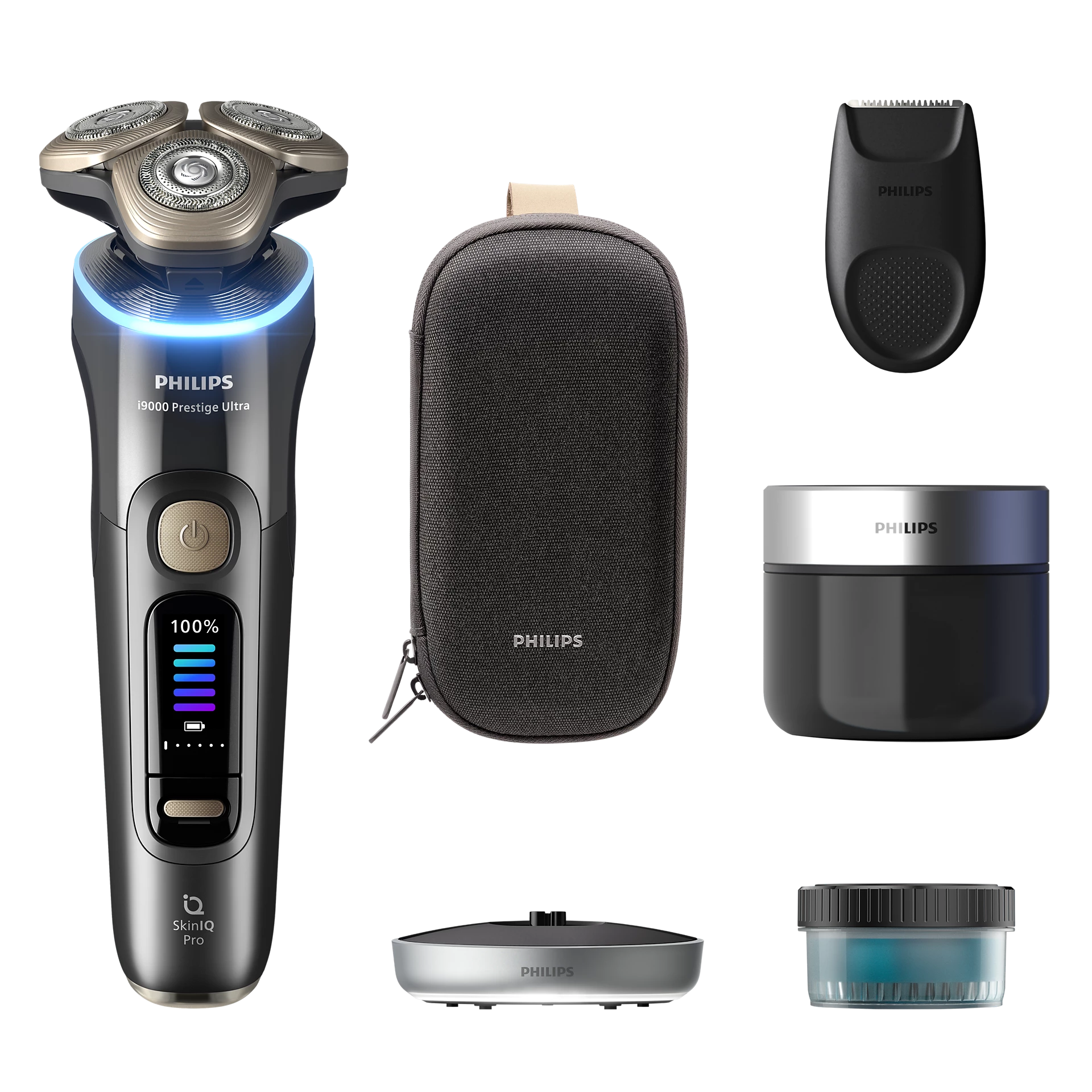 Philips i9000 Prestige Ultra Rasoir électrique 100 % étanche avec SkinIQ Pro