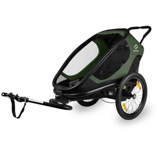 Remorque à vélo pas cher Hamax Outback One 1 Enfant – vert / noir